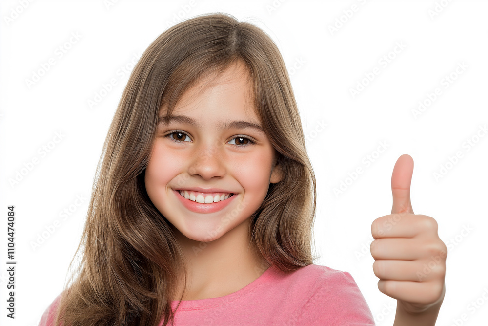 Girl smiles bright smile. Dentist's day. Isolated background Girl smiles bright smile. Dentist's day. Isolated background