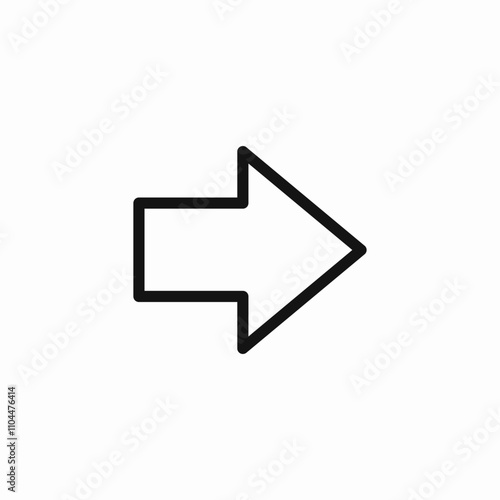 arrow right wayfinder icon sign vector