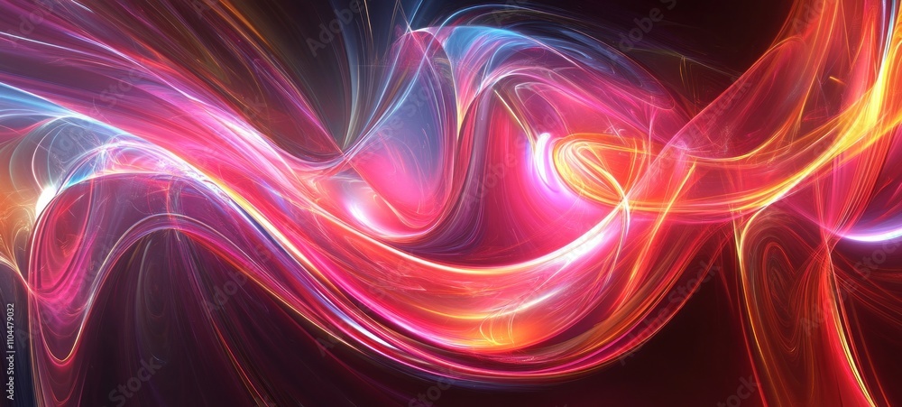 Fototapeta premium Abstract Vibrant Energy Flow: A Symphony of Light and Color