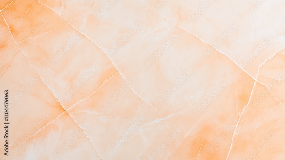 Fototapeta premium Soft orange marble texture, abstract glowing design, natural stone surface, polished seamless pattern, warm tones, elegant minimalist aesthetic, perfect for copy space
