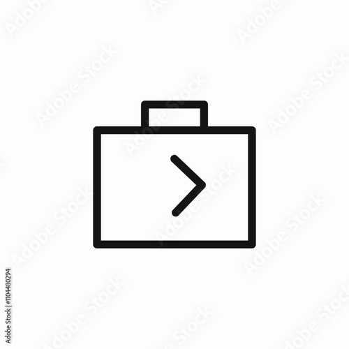 briefcase send icon sign vector