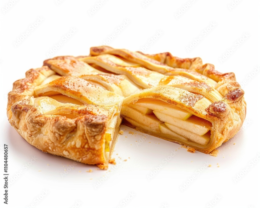 A freshly baked apple pie with a golden-brown crust and beautiful lattice topping, perfect for dessert lovers. A freshly baked apple pie with a golden-brown crust and beautiful lattice topping, perfect for dessert lovers.