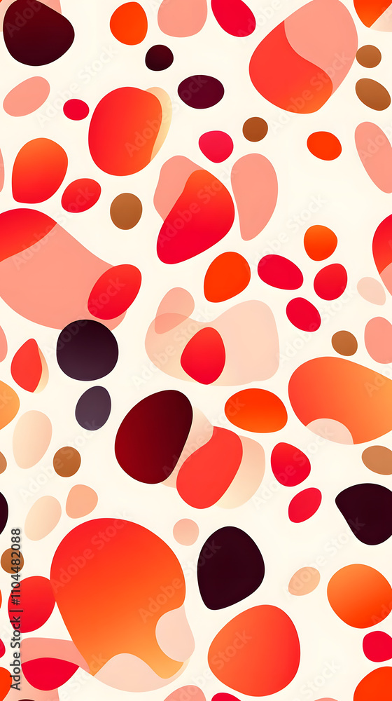 Fototapeta premium Vibrant Abstract Wallpaper Design With Dynamic Shapes and Warm Color Palette