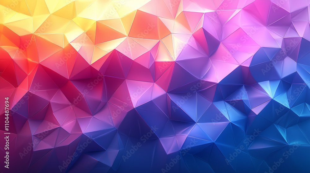 Fototapeta premium Fond d'écran géométrique en art polygonal avec dégradés vibrants