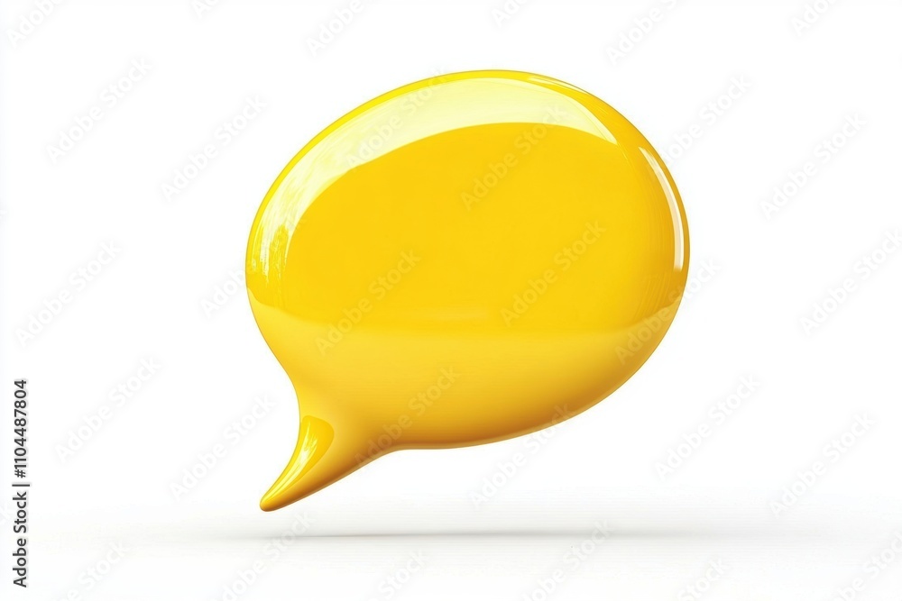A vibrant yellow speech bubble symbolizing communication and dialogue. A vibrant yellow speech bubble symbolizing communication and dialogue.