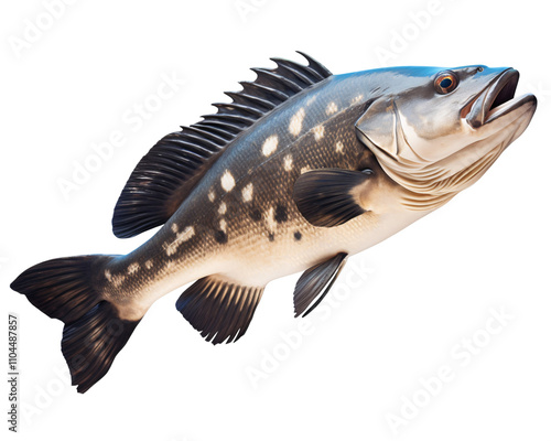 a fish with a white and black spot photo