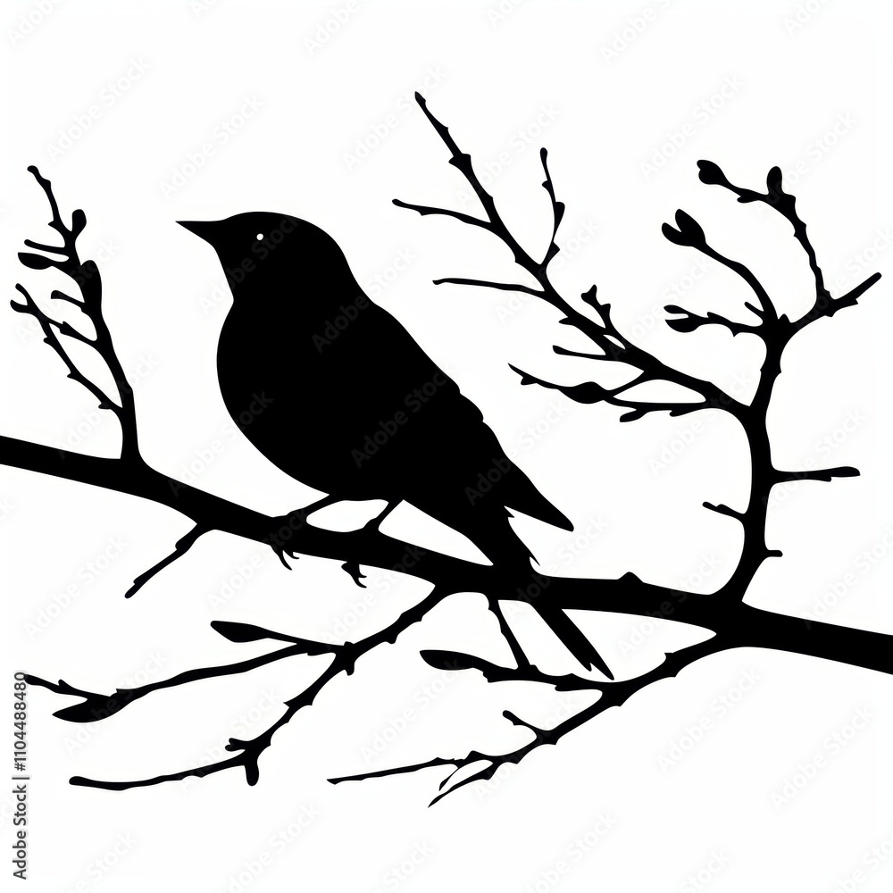 A silhouette of a bird perched on a branch, capturing a serene moment in nature. A silhouette of a bird perched on a branch, capturing a serene moment in nature.