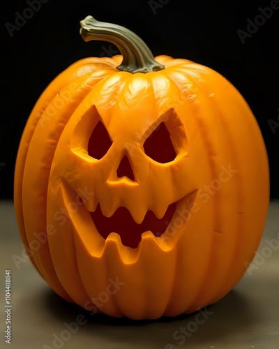 citrouille creusée pour Halloween, dans lequel il y a de la lumière photo