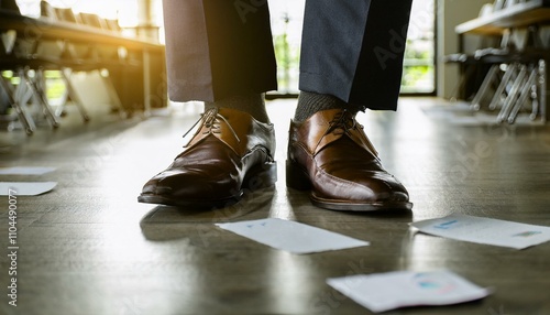 His shoes are a subtle yet powerful statement. 