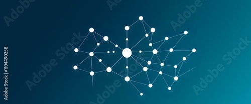 Intricate Network Abstract Art Digital Illustration | Blue Connections