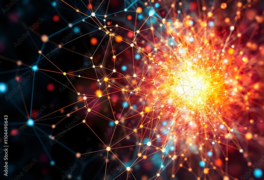 Cosmic Fiber Optic Nebula in Vibrant Hues Cosmic Fiber Optic Nebula in Vibrant Hues