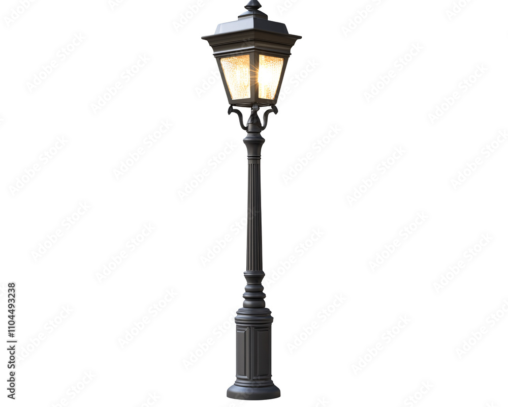 a lamp post with a light on it a lamp post with a light on it