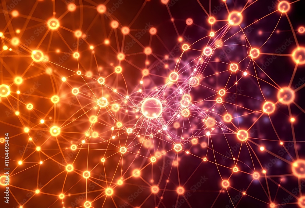 Quantum Entanglement Nebula in Warm Hues Quantum Entanglement Nebula in Warm Hues