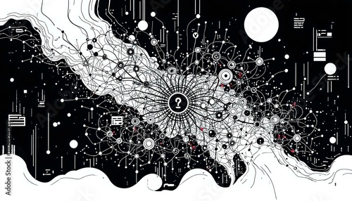 Futuristic Cybersecurity Cityscape at Night with Starlit Sky