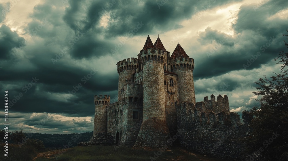 Castle with clouds Castle with clouds