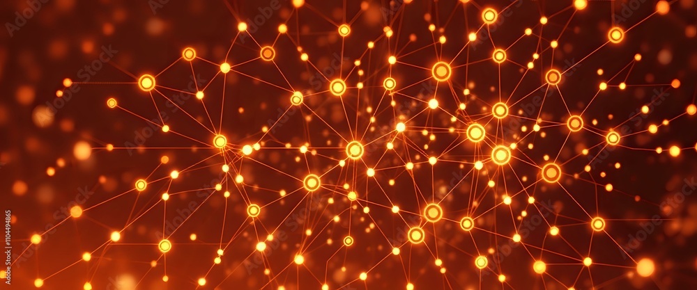 Mesmerizing Constellation of IoT Lights - Minimalist Infographic