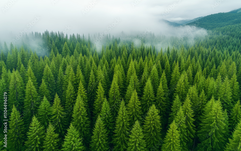 Fototapeta premium Commercial background of mountain forest natural scenery 