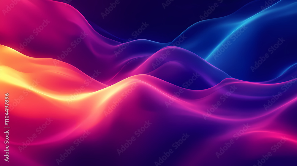 Aurora borealis abstract grainy gradient landscape, dark background banner poster. Aurora. Illustration Aurora borealis abstract grainy gradient landscape, dark background banner poster. Aurora. Illustration