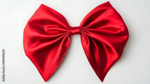  Decorative Red Bow with Horizontal Ribbon - Vector Illustration for Page Decor