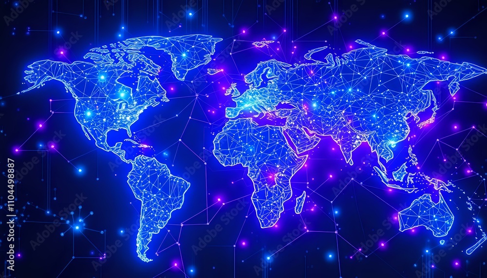 Cybernetic Art Nouveau World Map Cybernetic Art Nouveau World Map