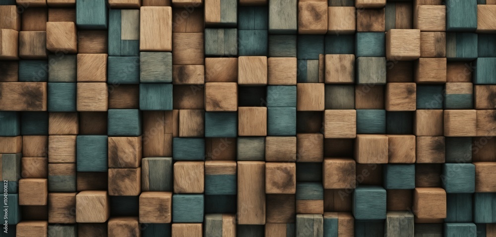 Aged Wooden Blocks Grunge Effect Aged Wooden Blocks Grunge Effect