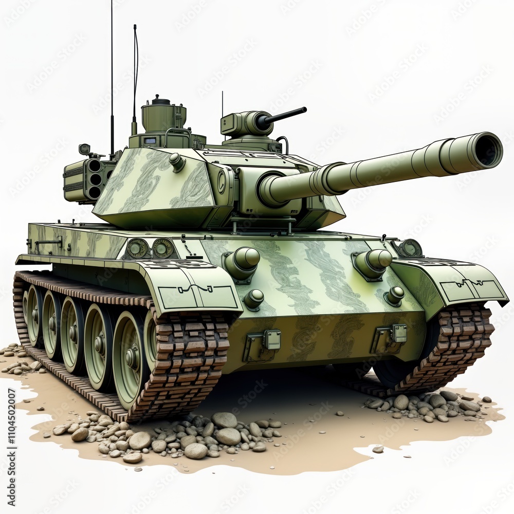 Military tank constructed from cash. Transparent design. Armored vehicle, financial power, dominance. Isolated on white background. Green camo design. Heavy tank model with cannon. Powerful armed Military tank constructed from cash. Transparent design. Armored vehicle, financial power, dominance. Isolated on white background. Green camo design. Heavy tank model with cannon. Powerful armed