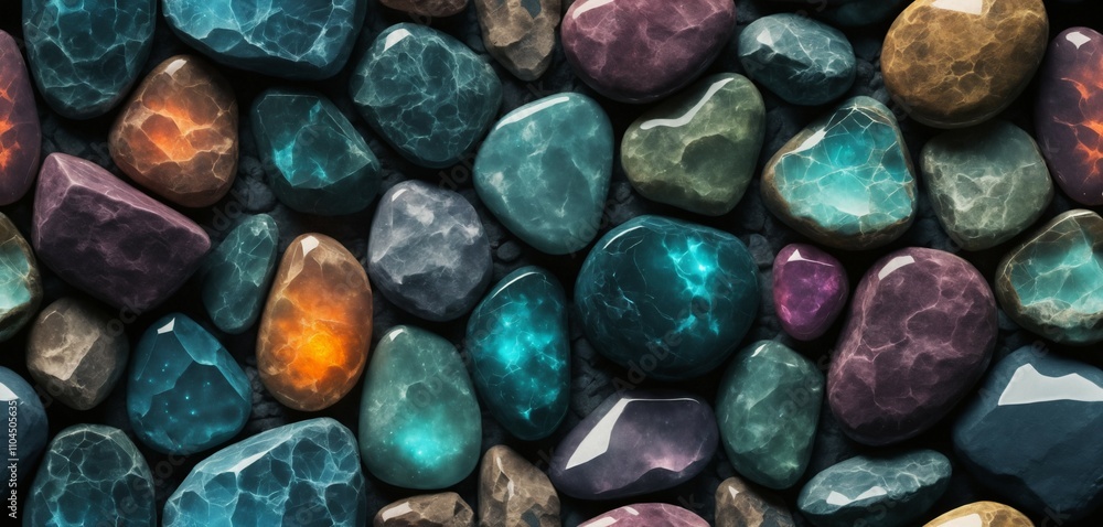 Glowing Stones with Deep Shades Glowing Stones with Deep Shades