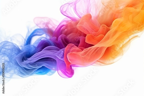 Abstractcolorful smoke on white background with various natural clouds and smoke Beautiful cloudy smoke on an isolated background. soft mystery horror design, spooky background texture 