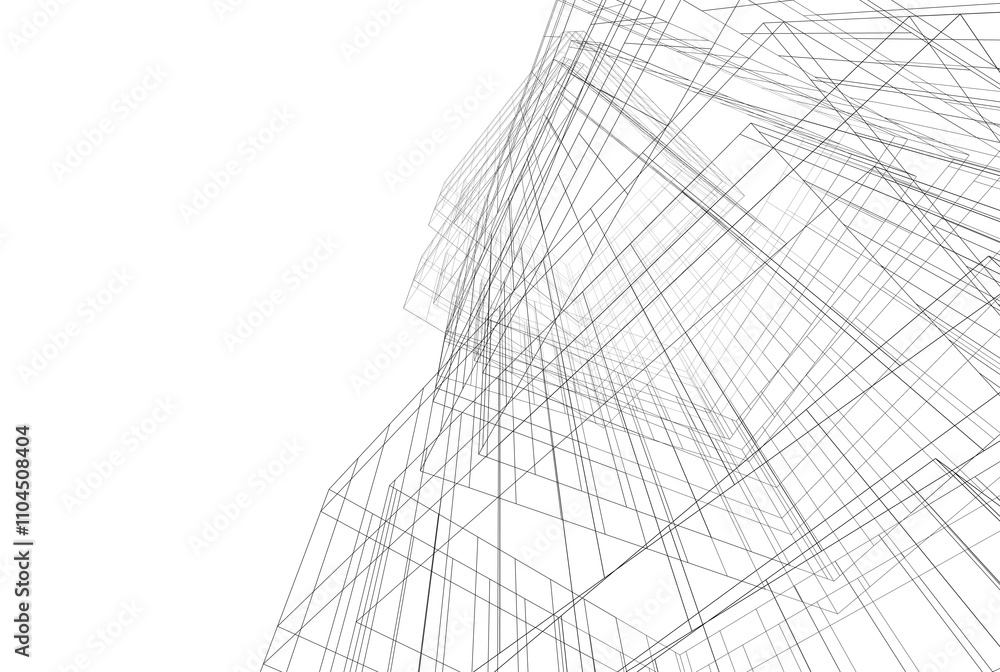 Abstract architectural background 3d illustration Abstract architectural background 3d illustration
