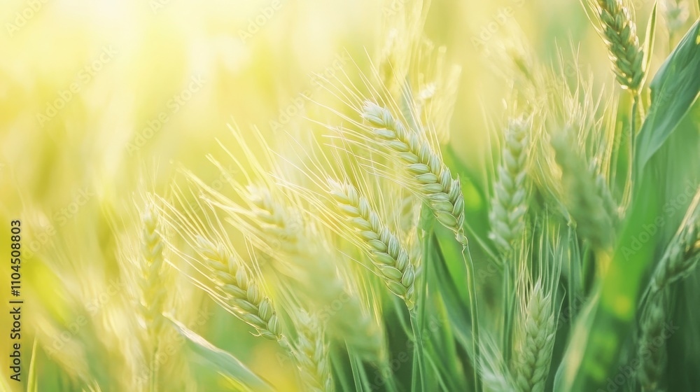 Wheat sprouts up close. Wheat sprouts up close.