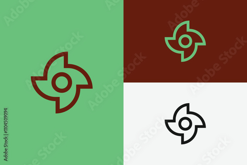 cute spinning Hurricane logo, looks simple and modern.