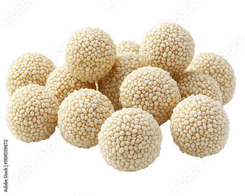 a group of round white balls