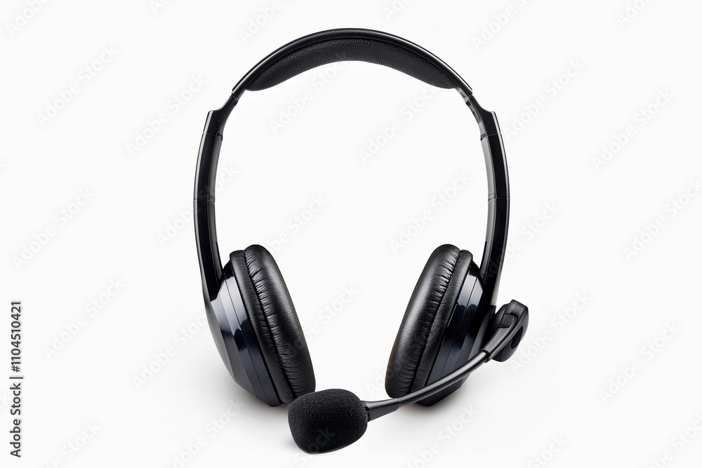 Wireless Helpdesk headset. Isolated on white background Wireless Helpdesk headset. Isolated on white background