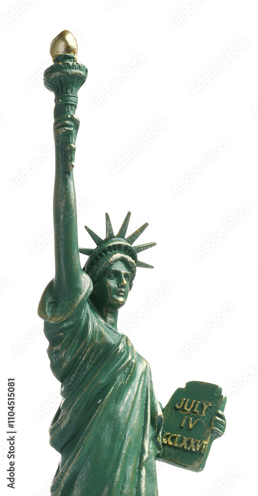 Fototapeta premium Statue of Liberty isolated on white. Symbol of freedom