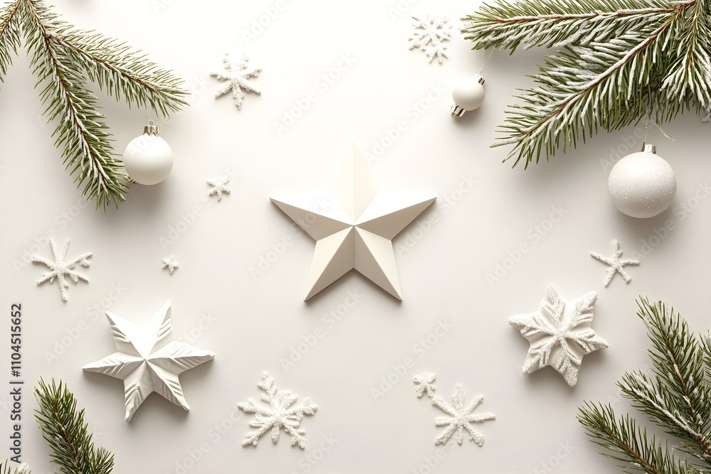 Christmas neutral minimalistic three-dimensional background Christmas neutral minimalistic three-dimensional background