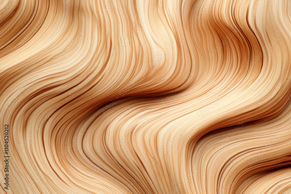 Wavy wooden texture, close-up of swirling grain patterns in rich warm tones, natural and organic Wavy wooden texture, close-up of swirling grain patterns in rich warm tones, natural and organic
