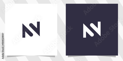 letter ns sn logo design