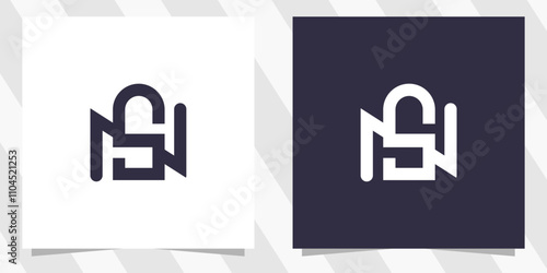 letter ns sn logo design