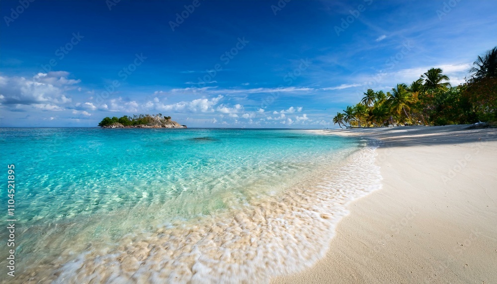 Palm trees sway softly in the warm breeze. Palm trees sway softly in the warm breeze.
