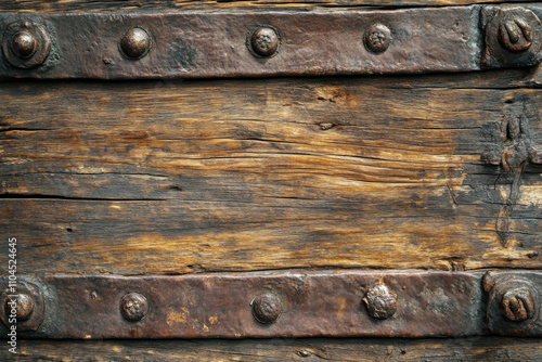 A rustic wooden background with a natural finish, including visible nail heads and grain patterns that enhance the earthy, vintage appeal.