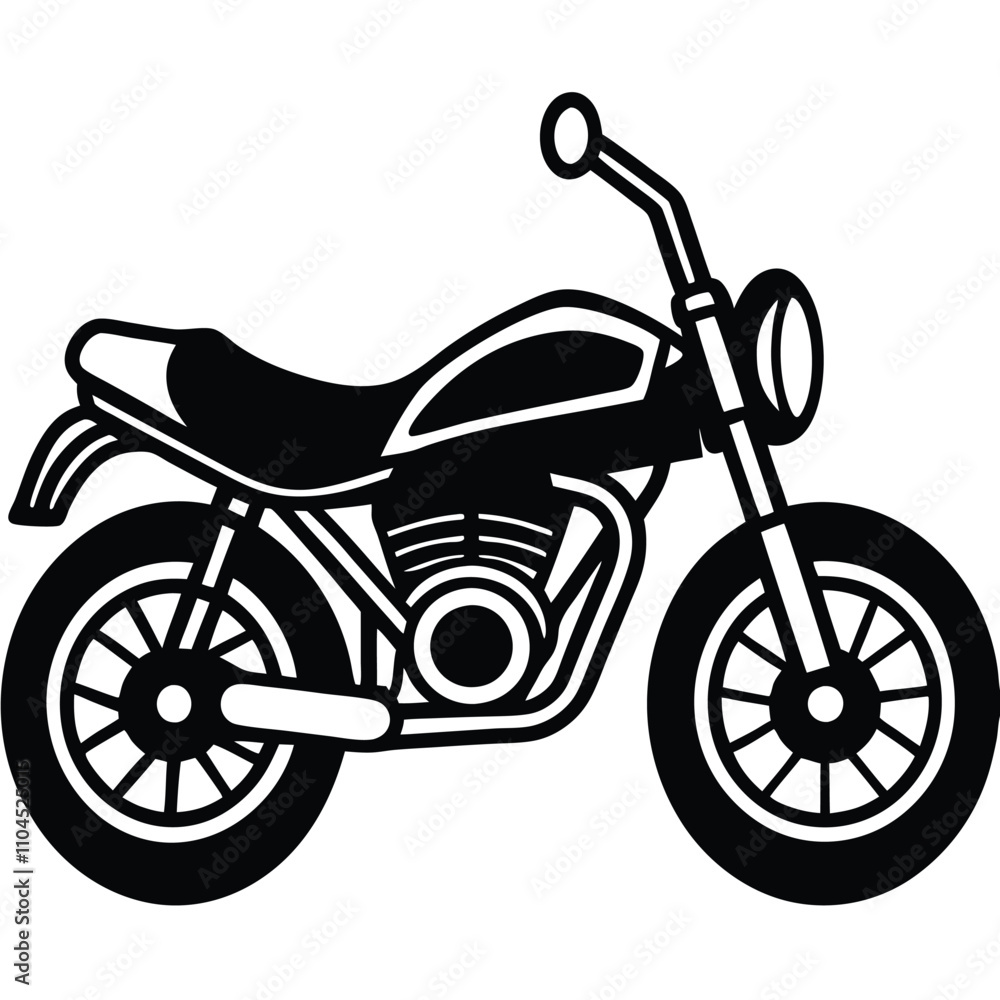 Fototapeta premium bike outline, coloring page, silhouette vector 