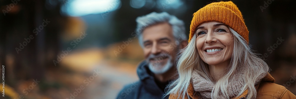 Outdoor, hug and senior couple for fitness, exercise and walking with happy people in retirement Outdoor, hug and senior couple for fitness, exercise and walking with happy people in retirement
