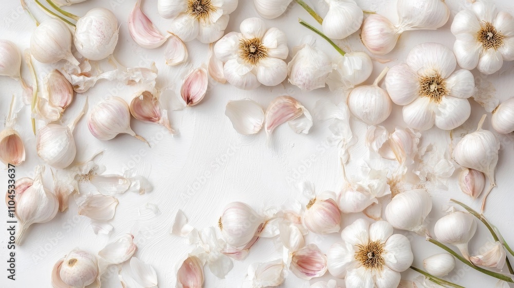 Garlic on white. Garlic on white.