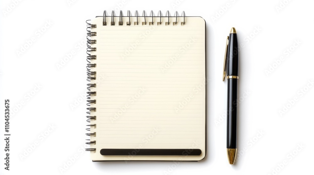 Workplace with notepad and phone. Workplace with notepad and phone.