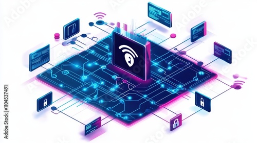 Wallpaper Mural Secure Network System Data Protection Wireless Connectivity Torontodigital.ca