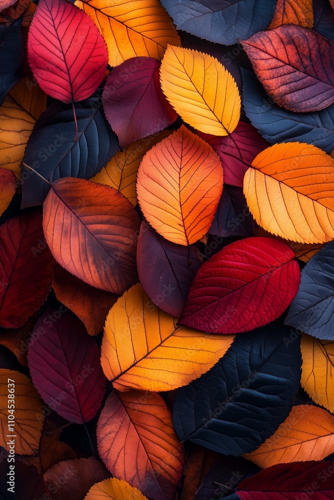 A pile of colorful vibrant and natural autumn leaves, vertical background for seasonal concepts. A pile of colorful vibrant and natural autumn leaves, vertical background for seasonal concepts.