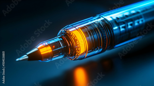 Futuristic Pen 3D Illustration