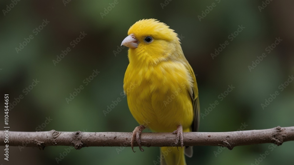 Yellow bird perched on a branch. Yellow bird perched on a branch.