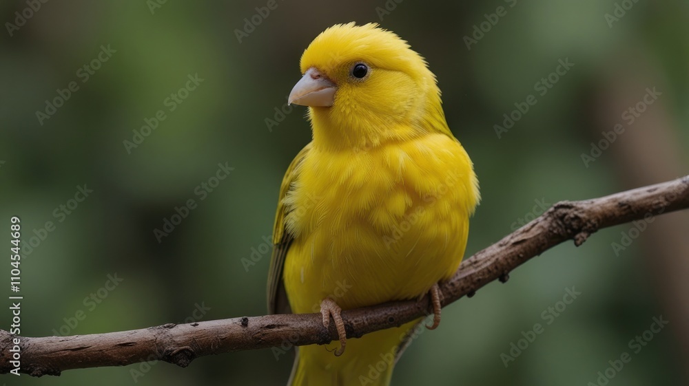 Yellow bird perched on a branch. (1) Yellow bird perched on a branch. (1)