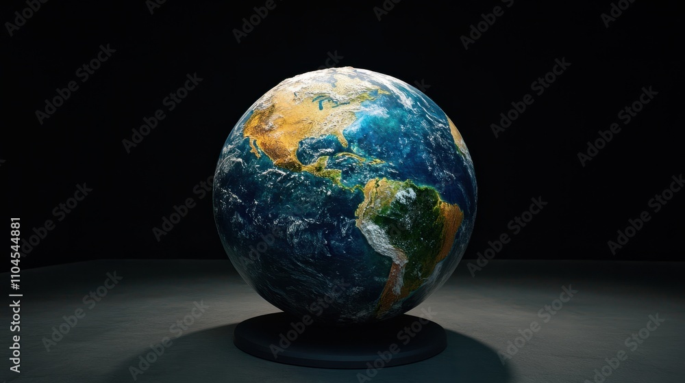 Close-up of a spinning globe with clearly visible continents and oceans, highlighted by dynamic lighting on a clean, minimalist studio backdrop. Close-up of a spinning globe with clearly visible continents and oceans, highlighted by dynamic lighting on a clean, minimalist studio backdrop.